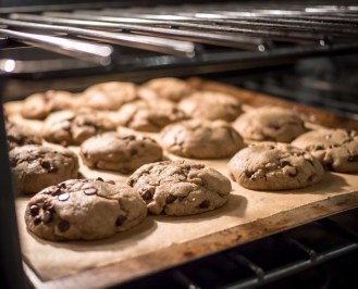 Cookies no forno